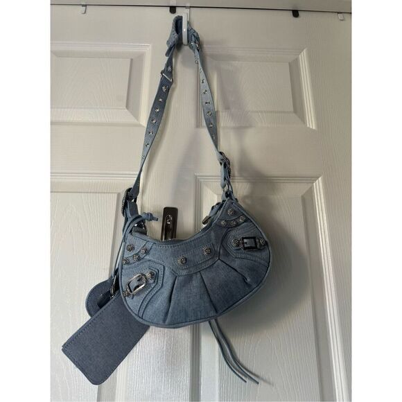 Balenciaga denim Crescent moon bag bundle - Picture 1 of 10